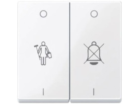 MERTEN SYSTEM M Klawisz podwójny z symbolami dzwonka i sprzątania biały active MTN432625 SCHNEIDER ELECTRIC