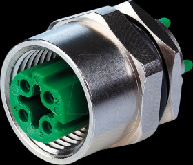 MMT361A115 Socket M12, 4-pin, straight, front mounting