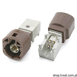 D4S20D-40MA5-F Right Angle Plug for PCB Brown THT ROSENBERGE