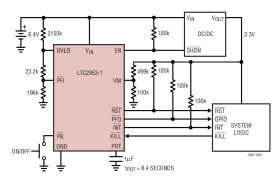 Push Button On/Off Controller with Voltage Monitoring