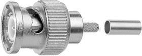BNC plug 50 Ω, RG-188A/U, RG-174/U, KX-3B, RG-316/U, KX-22A, crimp connection, straight, 100027451
