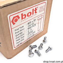 M5X10/DIN933-A2 M5X10/DIN933 SCREW BOLT