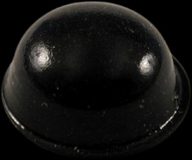 Enclosure feet, round, rubber, (H x Ø) 5 mm x 11 mm, black, for enclosure, 1421T5BK