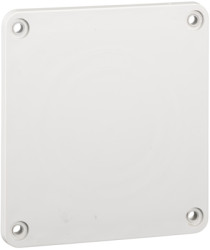 Adapter plate, rectangular, polymer, (W x H) 90 x 100 mm, gray, for outlet, 13137