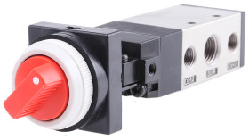 Zawór regulacyjny pneumatyczny 5/2 z przełącznikiem pokrętnym Rc 1/4 SMC 1/4in 5/2 portowy