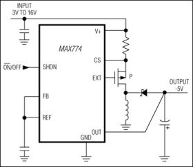 5V/-12V/-15V or Adjustable, High-Efficiency, Low I Inverting DC-to-DC Controllers