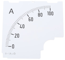 Podziałka miernika panelowego, 0/100A For Shunt 75mV