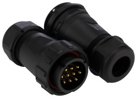 Złącze okrągłe 10-pinowe SP29 Mocowanie kablowe liniowe Wtyk, Gniazdo RS PRO Męski/żeński IP68 SP29