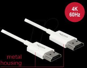 85139 High speed HDMI cable with Ethernet, 4K, 4.5 m.