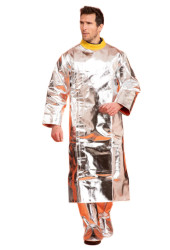 Fartuch laboratoryjny, Unisex, Szary, rozmiar: M