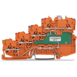 Kostka zaciskowa na szynie DIN WAGO poziomy: 4 24 → 16AWGWciskany zacisk Cage Clamp TOPJOB S