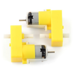 Silnik DC Dagu DG02S-L 48:1 4,5V kątowy z podwójnym, przedłużonym wałem - 2 szt.