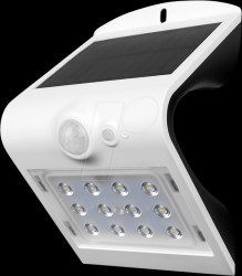 8276 LED solar wall light, 1,5 W, 4000 K, black / white, IP65
