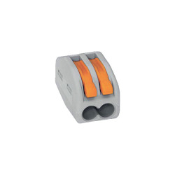 WAGO 222-412 2 Conductor Classic Lever Splicing Connector 32A Grey/Orange