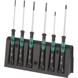 Wera 05118152001 2035/6B Kraftform Micro Slot/Phillips Screwdrivers, 6-Piece Set