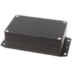 Hammond 1550Z107FBK Thick Wall Flanged Die Cast Enclosure, 125 x 81 x 41, Black
