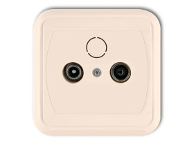 LIZA Gniazdo antenowe RTV końcowe w szeregu gniazd przelotowych 6dB beżowy 1GAK-1L6 KARLIK