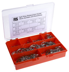 Zestaw kółek do kluczy, typ: Zestaw pierścienia dzielonego, szt. w opakowaniu: 154