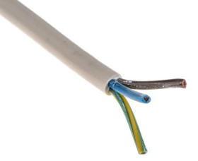 Sieciowy kabel zasilający 3 Core Polichlorek winylu PVC Sheath Biały 9.4mm od , 500 V