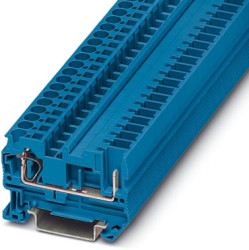 Through terminal block, spring-cage/plug-in connection, 0.08-6.0 mm², 2 pole, 32 A, 6 kV, blue, 3042874