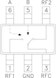 GaAs MMIC SOT26 SPDT Switch, DC - 3 GHz
