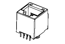 Złącze RJ45 Żeński Złącze RJ45 Montaż powierzchniowy Molex Pionowy 6/4-żyłowe