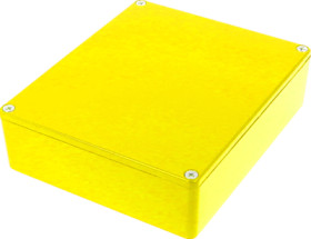 Aluminum die cast enclosure, (L x W x H) 145 x 121 x 39 mm, yellow, IP54, 1590XXYL