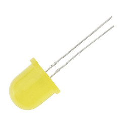 Dioda LED 12mm żółta matowa - 6008