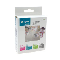 Girlanda LED, 20 x Bałwanek, 2.3 m, zasilanie 2xAAA