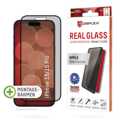 DISPLEX 01844 Szkło ochronne z filtrem prywatności Apple iPhone 15, iPhone 15 Pro 1 szt. 01844