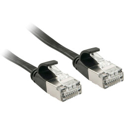 LINDY 47481 CAT 6A U/FTP Flat RJ45 Network Patch Cable 1m Black