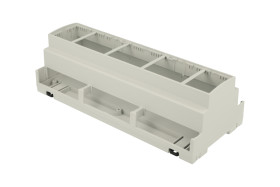 Obudowa; na szynę DIN; ZD1012J ABS V0; ABS; 213,8mm; 89,8mm; 65,2mm; jasnoszary; Kradex; RoHS; czarny zaczep 1szt; UL94-V0