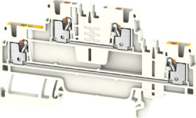 Multi level terminal block, push-in connection, 0.14-1.5 mm², 2 pole, 17.5 A, 6 kV, white, 2652210000