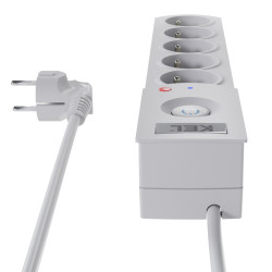 Przedłużacz z filtrem 5-GN 5m szary AX5/PRO/1,5M/SZARY W-100034 Kel Plastrol