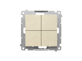 SIMON 55 Elektroniczny łącznik poczwórny z funkcją przycisku lub łącznika czasowego szampański mat TEW4.01/144 KONTAKT SIMON