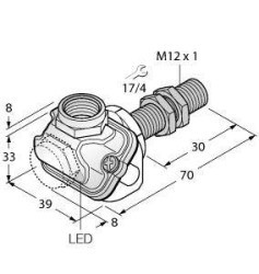 Czujnik indukcyjny Turck BI2-EM12WDTC-Y1X, 1 szt.