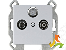 LUMINA Gniazdo antenowe RTV-SAT przelotowe srebrne WL3122 HAGER