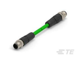 Cat5e Kabel Ethernet TAD14741111-020 długość 2 m TE Connectivity Zielony Polichlorek winylu 4 średnica 6.5 mm OD