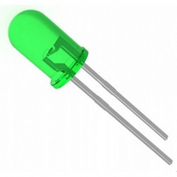 2x Dioda LED zwykła 5mm zielona kontrolka 2.0V - 3.7V 3V