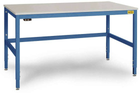 Manuflex LC3058.5007 ESD Stół roboczy ESD CANTOLAB Special z płytą melaminową, szer. X gł. X wys. = 1500 x 800 x 752-952