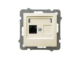 AS Gniazdo komputerowe kat.5e ecru GPK-1G/K/m/27 OSPEL