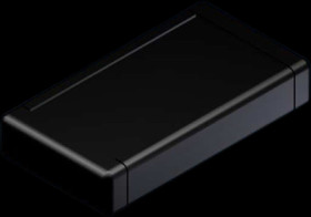 ABS enclosure, (L x W x H) 124 x 66 x 23 mm, black, TB.9