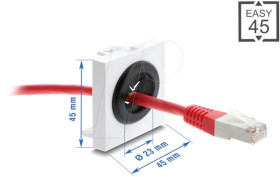 91075 Easy 45 Cable Bushing round Ø 23 mm white / black