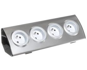 Gniazdo meblowe 4x230V INOX OR-AE-1340