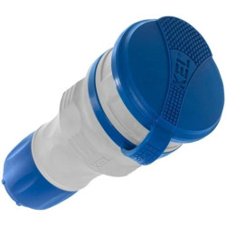 Gniazdo przenośne z klapką 16A z/u SCHUKO 250V IP44 szary/niebieski GN-44S W-01149