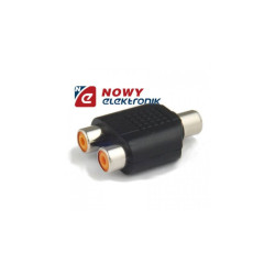 Przejście RCA Gniazdo/2x Gniazdo Adapter
