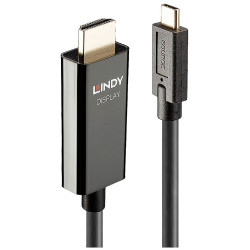LINDY 43317 Cable USB-C plug HDMI-A plug 10m Black 4K UHD Monitor Cable