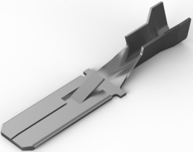 Uninsulated flat plug sleeve, 6.35 x 0.81 mm, 0.82 to 2.08 mm², AWG 18 to 14, phosphor bronze, tin-plated, 160450-2