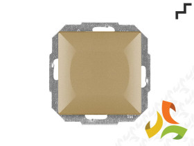 PERŁA Wyłącznik schodowy podświetlany złoto metalik WP-5PS ABEX