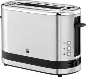WMF Toaster Toster z wbudowanym podgrzewaczem do bułek stali szlachetnej, czarny
